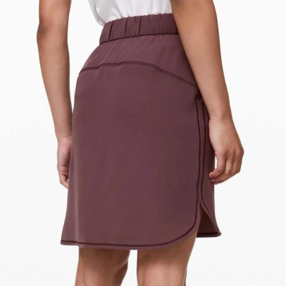 Lululemon On The Fly Skirt *Woven Cherry Cola 2